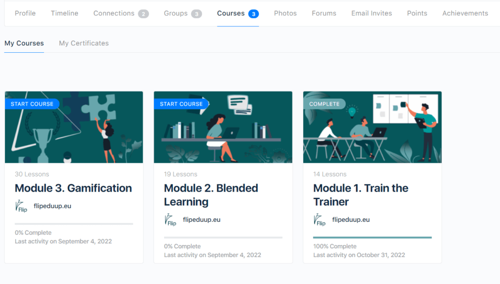 FLIP EDU UP course platform